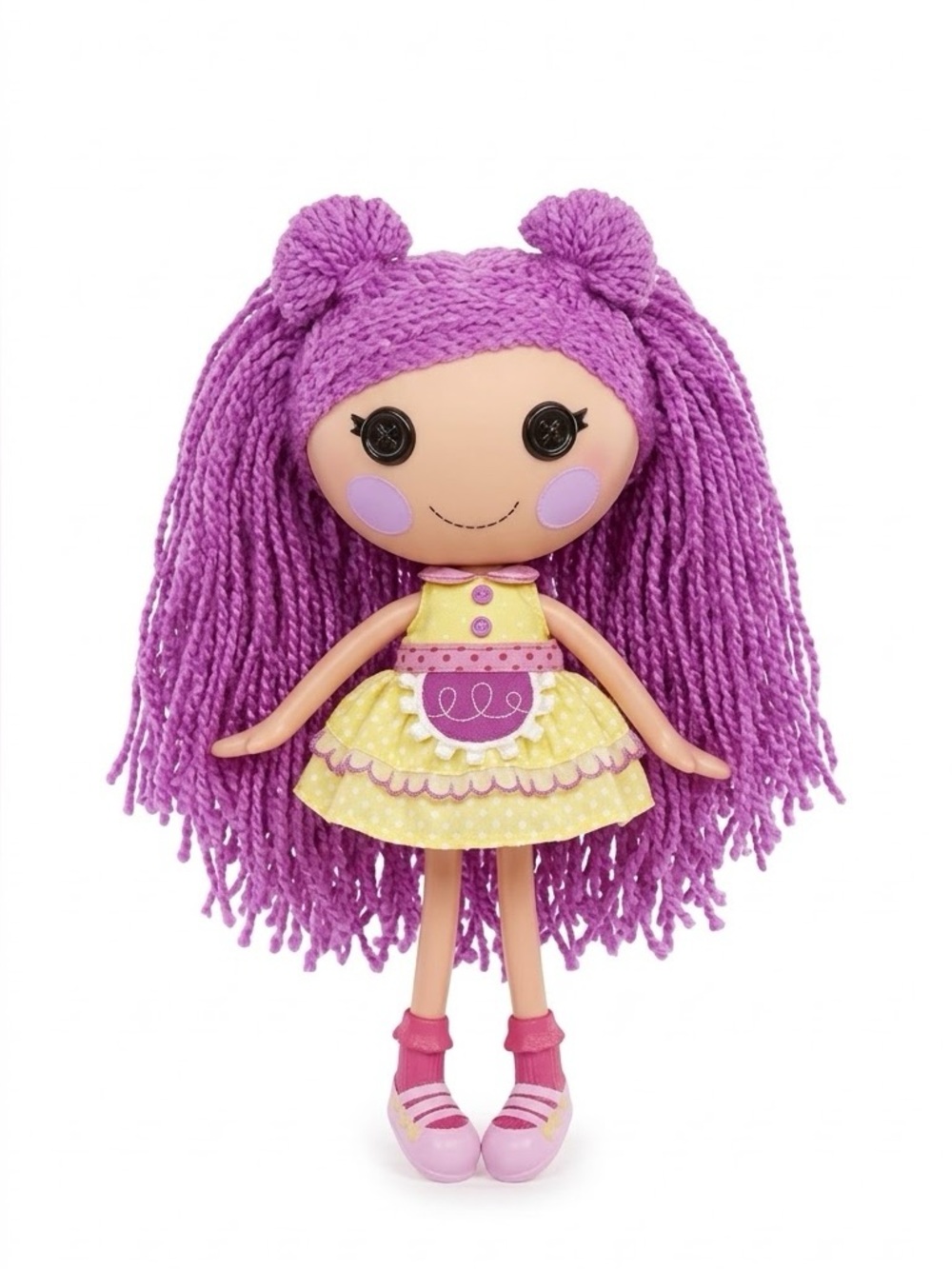 Lalaloopsy Loopy Hair Crumbs Sugar Cookie Doll Pink Purple Yarn Hair 13”